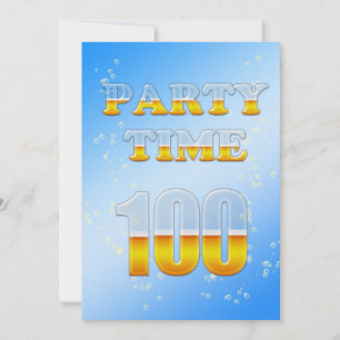 100.ª invitación a la fiesta de cumpleaños con cer