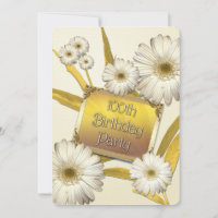 100.ª invitación a la fiesta de cumpleaños con mar