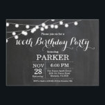 100.ª tabla de invitaciones por cumpleaños<br><div class="desc">Invitación de cumpleaños número 100 con fondo de tablero de anuncios con luces de cadena. 13.º 15.º 16.º 18.º 21.30.40.50.60.70.80.90.100,  Cualquier edad. Para una mayor personalización,  haga clic en el botón "Personalizar" y utilice nuestra herramienta de diseño para modificar esta plantilla.</div>