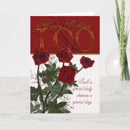 100.ª tarjeta de cumpleaños con Rosas