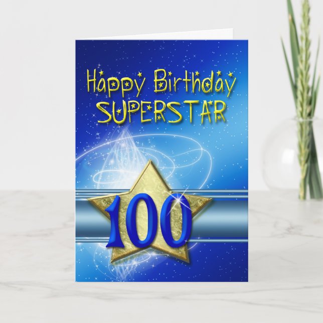 100.ª tarjeta de cumpleaños para Superstar (Anverso)