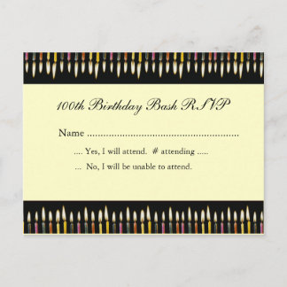 100.ª tarjeta RSVP de cumpleaños