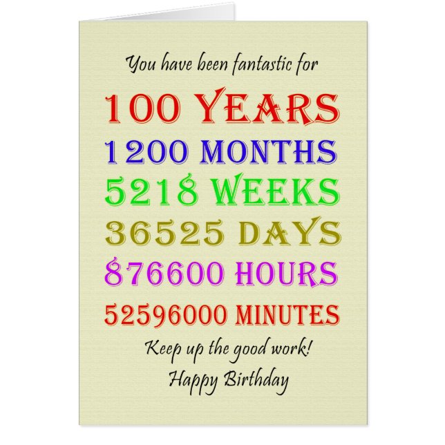 100.º aniversario (Frente)