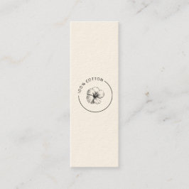 100% algodón Vintage Flower Emate en etiqueta