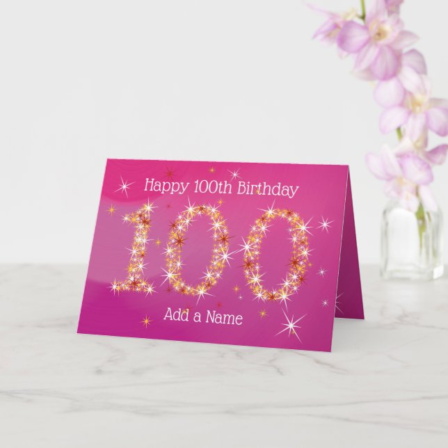 100 Aniversario - Estrellas - Oro rosado - TARJETA (Orquídea)