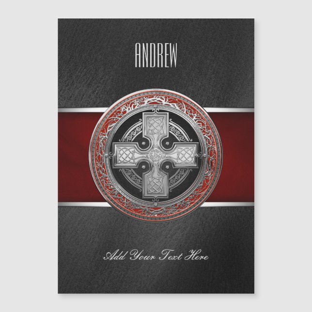 [100] Antiguo cruz de nudo de plata sagrada celta (Anverso)