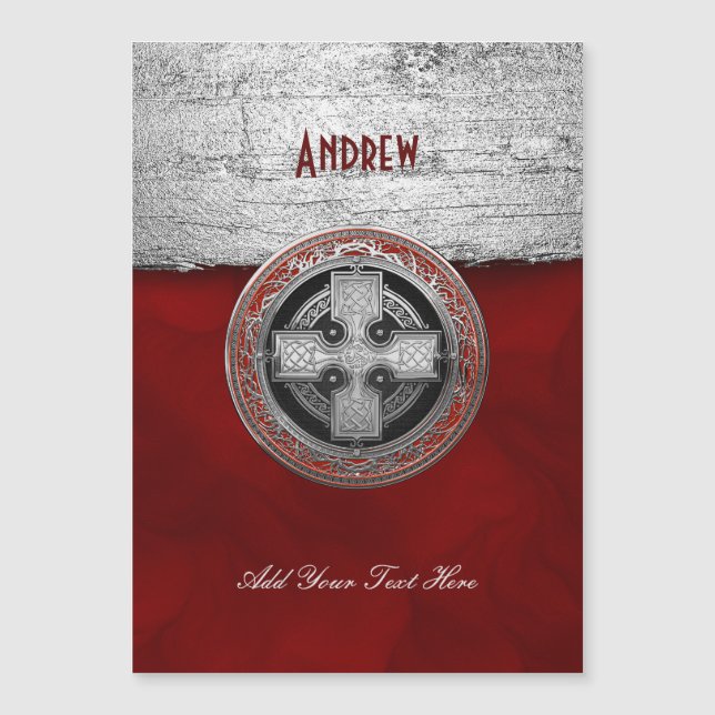 [100] Antiguo cruz de nudo de plata sagrada celta (Anverso)