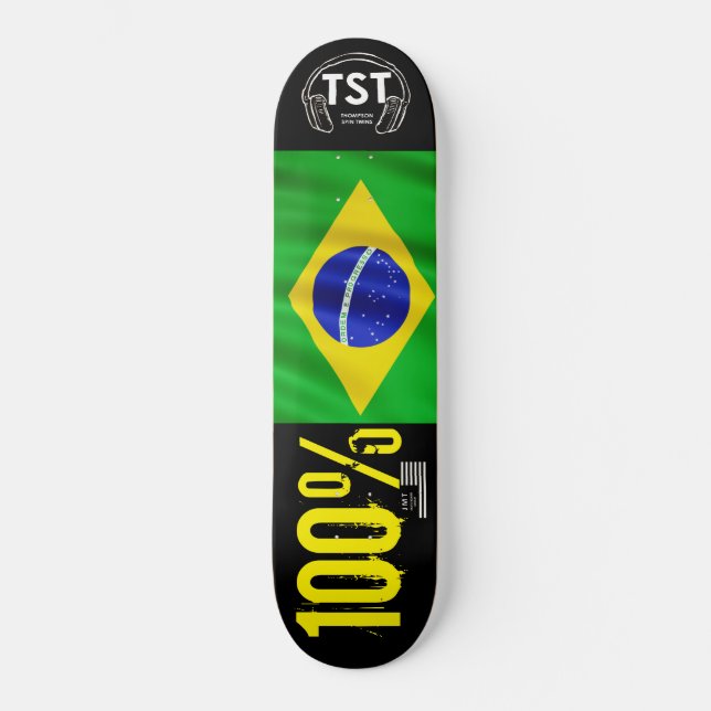 100% BRASIL JMT USA Patineta (Anverso)