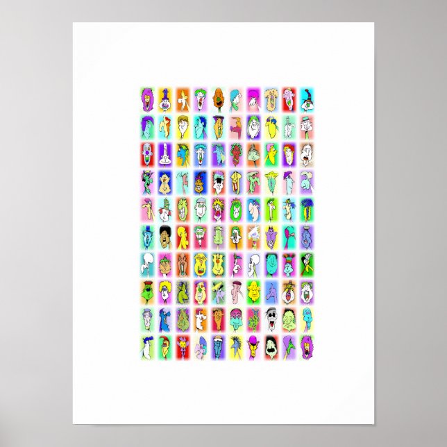 100 Caras Tontas: Póster (Frente)
