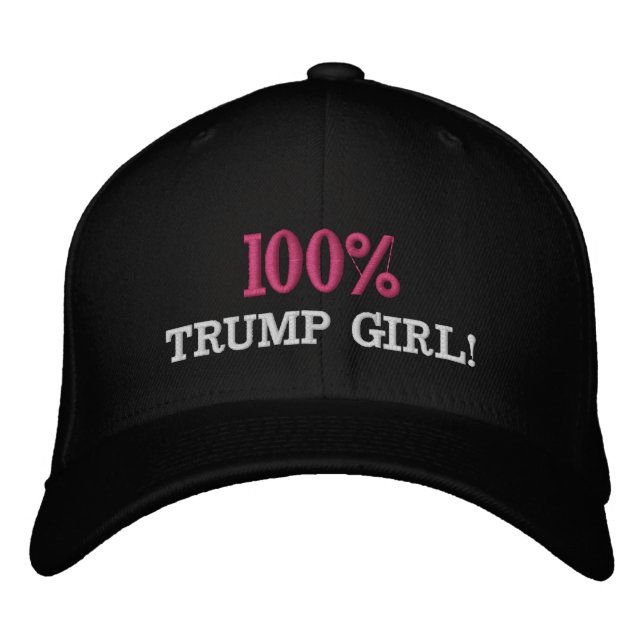 "100% CHICA TRUMP" Gorra bordado (Anverso)