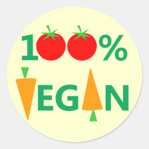 100% De Pegatinas Vegan Witty Para Activistas Vege