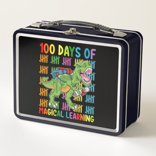 100 Días De Aprendizaje Mágico Escuela De Dinosaur (Anverso)