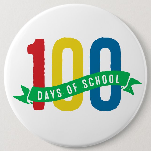 100 días de botón de la escuela (Anverso)