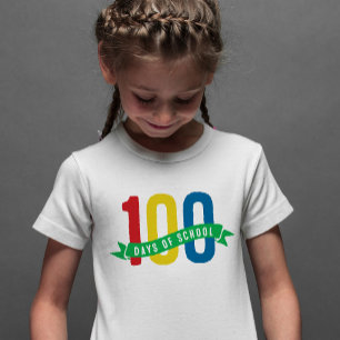100 días de camisa del niño de la escuela