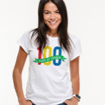 100 días de camiseta de profesor escolar<br><div class="desc">Celebra el centésimo día de clases con este divertido y colorido diseño. ¡Perfecto para estudiantes,  profesores y administradores!</div>