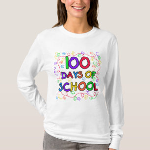 100 días de camisetas y de regalos del confeti de