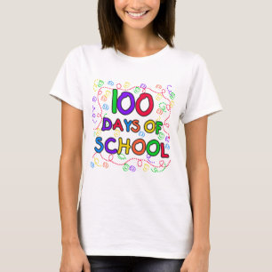 100 días de camisetas y de regalos del confeti de