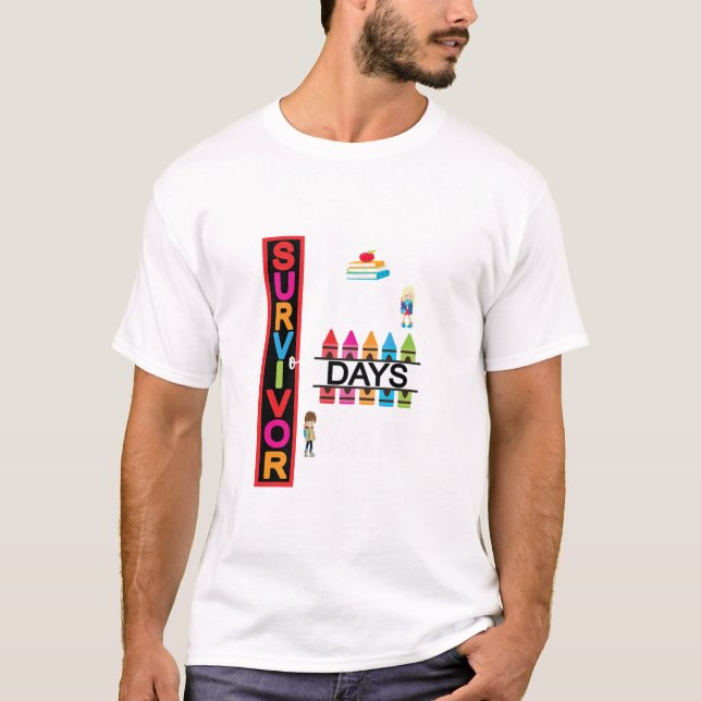 100 Días De Colegio Camisa De Larga Manga Para Los (Anverso)