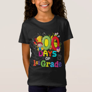 100 Días De Colegio Camiseta De Primer Grado