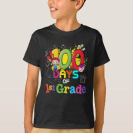 100 Días De Colegio Camiseta De Primer Grado