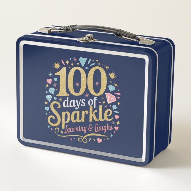 100 Días de Escuela Brillo Aprendizaje y Risas (Anverso)