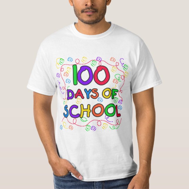 100 días de escuela camisetas y regalos de confett (Anverso)