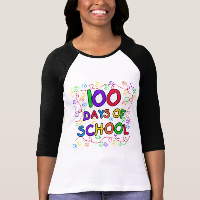 100 días de escuela camisetas y regalos de confett (Anverso)