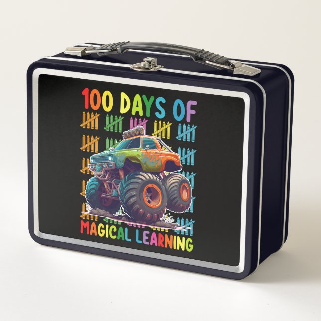 100 Días De Escuela De Camiones Monstruo De Aprend (Anverso)