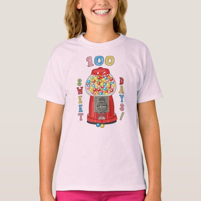 100 días de escuela Máquina Gumball camiseta (Anverso)