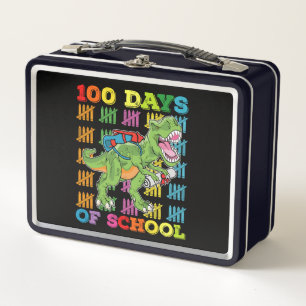 100 Días De Escuela T Rex Dinosaurio Profesor Estu