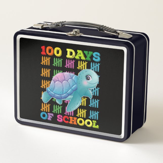 100 Días De Escuela Tortuga Maestro Estudiante (Anverso)