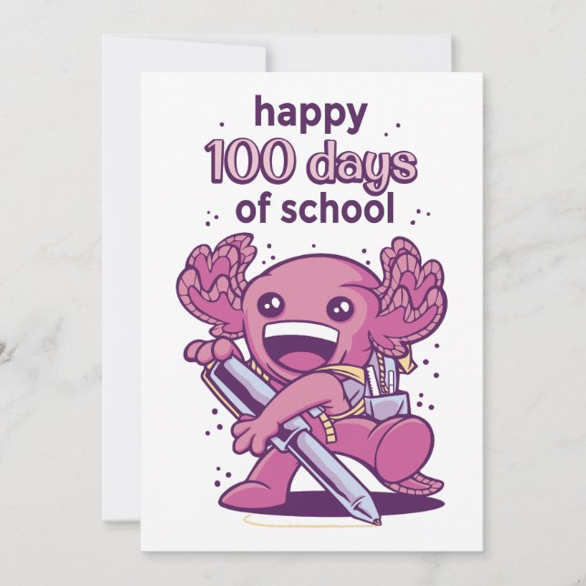 100 días de invitación escolar (Anverso)