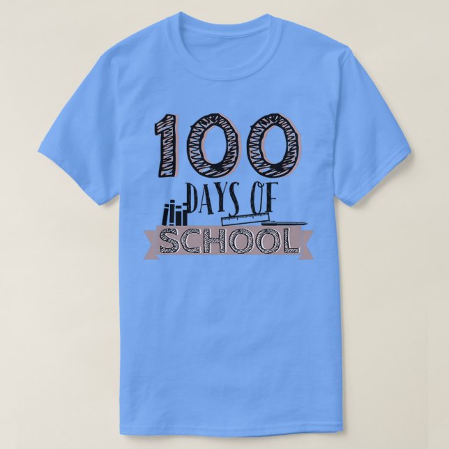 100 Días De Regalo De Camisa Escolar Para Maestros (Diseño del anverso)
