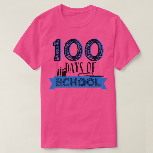 100 Días De Regalo De Camisa Escolar Para Maestros (Diseño del anverso)