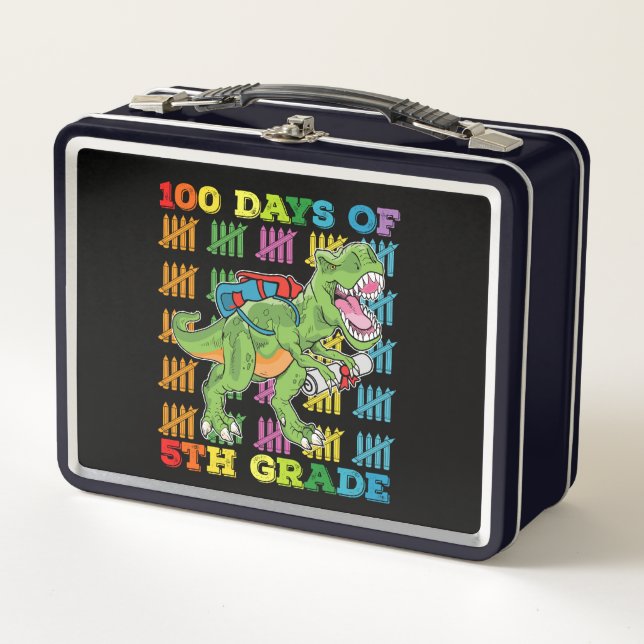100 Días De T Rex Dinosaurio Escuela 5to Grado (Anverso)