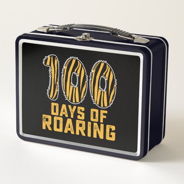 100 Días De Tigre Rugiente Divertido Colegio 100º  (Anverso)