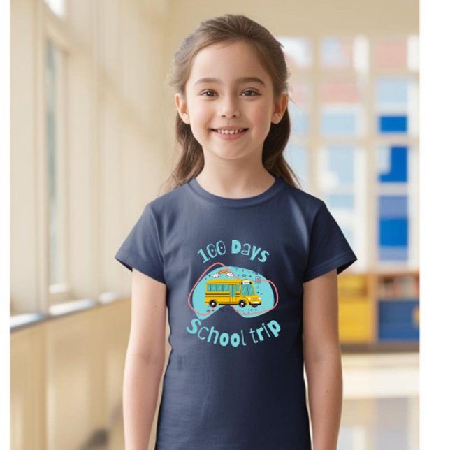 100 días de viaje escolar camiseta de niño, camise (Subido por el creador)