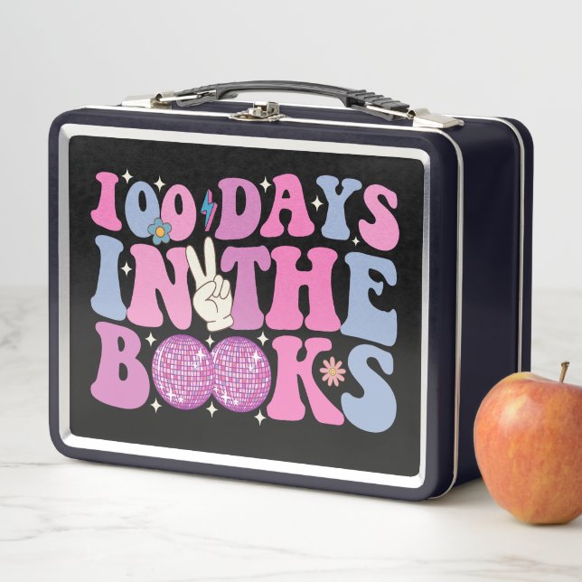 100 Días En Los Libros Bola De Disco Retro Groovy (In situ)