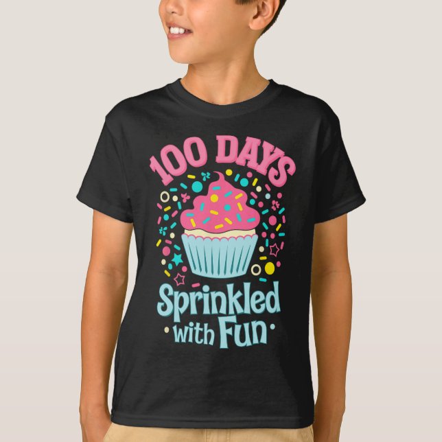 100 días salpicados con camiseta divertida de past (Anverso)