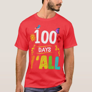 100 Días Yall Gracioso 100 Día de la Camisa Escola