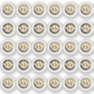 100% Jarabe de arce rojo Maple Mini Pegatina 2/3"