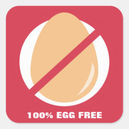 100% Pegatinas de Alerta de Alimentos Sin Huevo