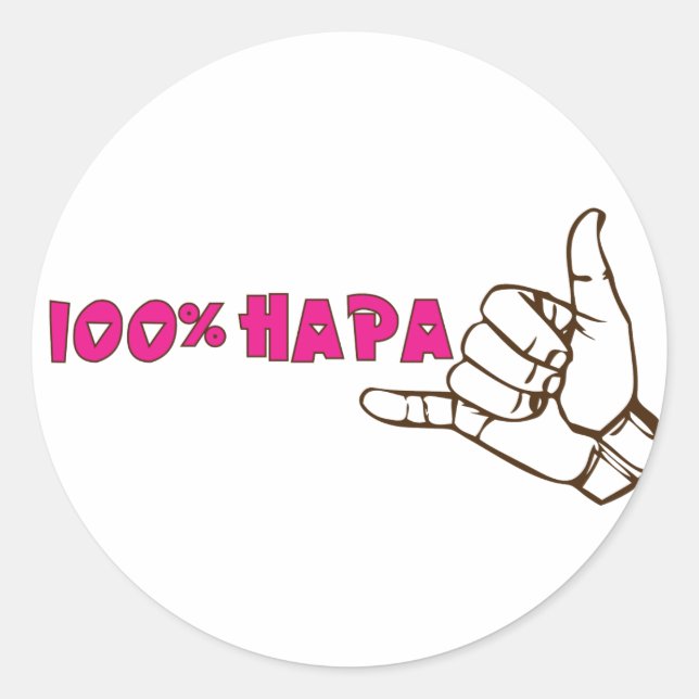 100% Pegatinas de Hapa (Anverso)