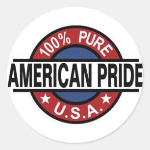 100% pegatinas del orgullo americano