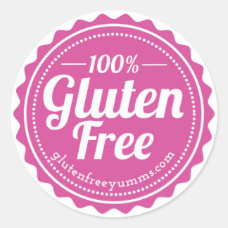 100% Pegatinas sin gluten — Rosa