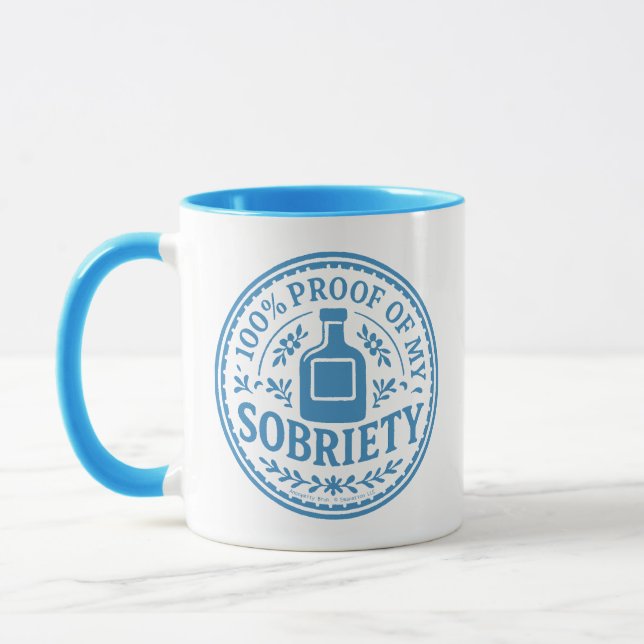 100% Prueba de mi Sobriedad - Taza (Izquierda)