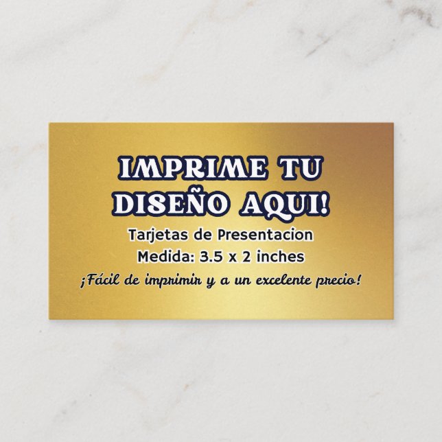100 Tarjetas Impresion de Tarjetas para Negocio (Anverso)