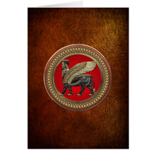 [100] Toro alado asirio: Oro y Lamassu negro