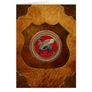 [100] Toro alado asirio: Oro y Lamassu negro