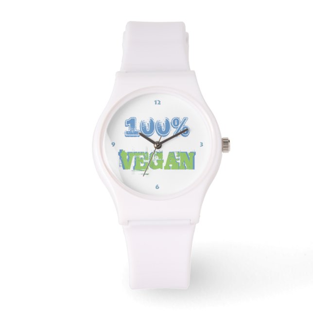 100% VEGAN -. - reloj de pulsera -. - (Anverso)
